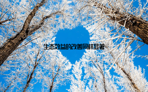生态效益的改善同样显著