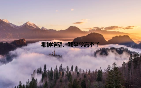 那种绝望, 我至今忘不了
