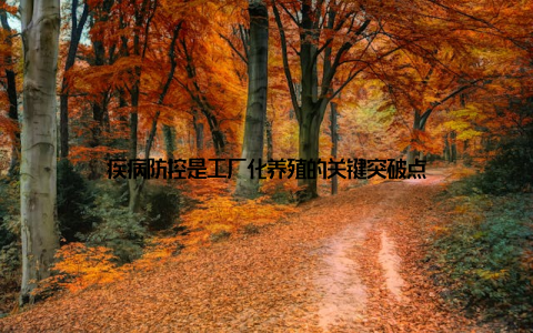 疾病防控是工厂化养殖的关键突破点