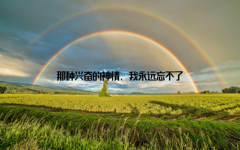那种兴奋的神情, 我永远忘不了