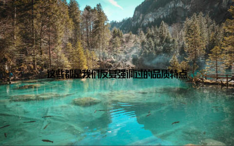 这些都是我们反复强调过的品质特点