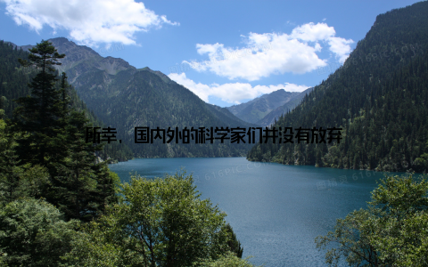 所幸, 国内外的科学家们并没有放弃