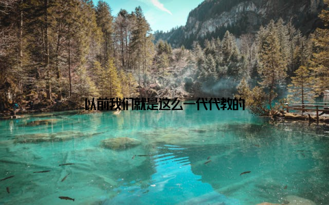 以前我们就是这么一代代教的