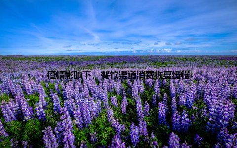 疫情影响下, 餐饮渠道消费恢复缓慢