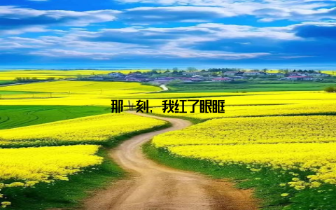 那一刻, 我红了眼眶