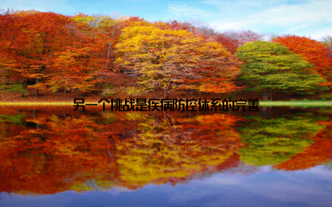 另一个挑战是疾病防控体系的完善