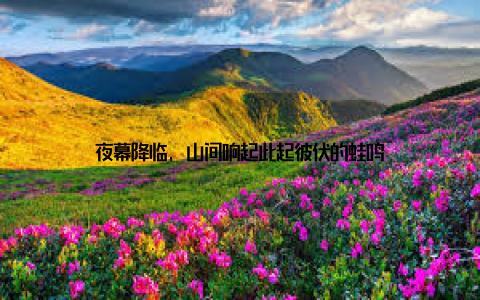 夜幕降临, 山间响起此起彼伏的蛙鸣