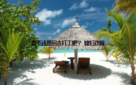 要不还是回去打工吧? 媳妇劝我