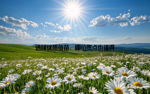 选择优质鱼苗, 哪怕贵点也值得