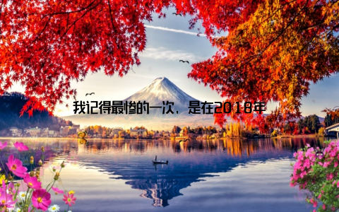 我记得最惨的一次, 是在2018年