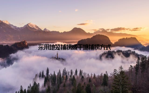 采用地笼捕捞或干塘捕捞方式