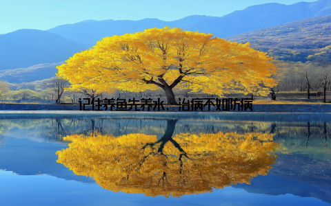 记住养鱼先养水, 治病不如防病