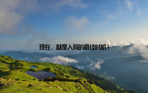 现在, 就是入局的最佳时机!