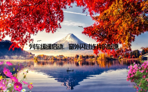 列车缓缓启动, 窗外闪过连片的蟹塘